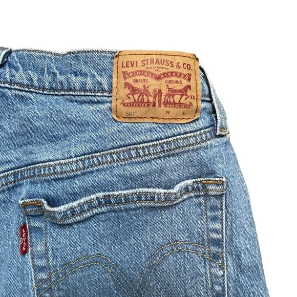 LEVI'S 501 Original Fit High Rise Jean Shorts Size 31 - Picture 6 of 6